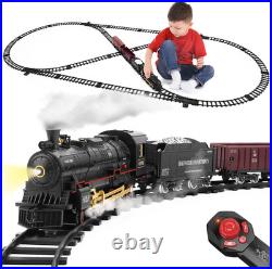 Train Set with Remote Control, Electric Train Track around Christmas Tree WithCargo