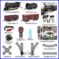 Train Set with Remote Control, Electric Train Track around Christmas Tree WithCargo