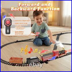 Train Set with Remote Control, Luxury Tracks, Smoke, Lights & Sound Christmas