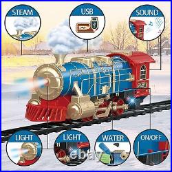Train Set with Remote Control -USB Charging Electric Train Toys-Christmas Train