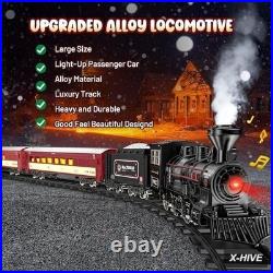 Train Sets Giant Hot Bee Set Metal Toys Luxury Tracks Glowing Passenger Around 3