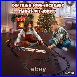 Train Sets Giant Hot Bee Set Metal Toys Luxury Tracks Glowing Passenger Around 3