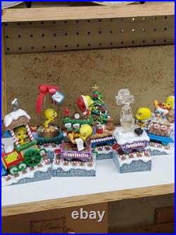 Tweety Bird Christmas Train Set By Danbury Mint/Looney Tunes/6 Pieces/Warner Bro