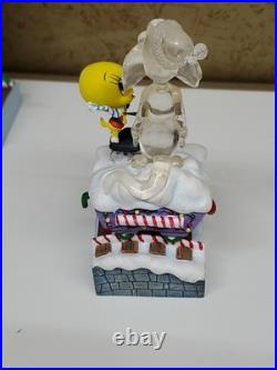 Tweety Bird Christmas Train Set By Danbury Mint/Looney Tunes/6 Pieces/Warner Bro