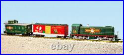 USA Trains R72404 with R12025 Christmas G S4 Diesel Locomotive Freight Train Set