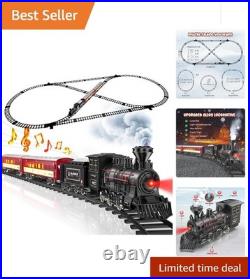 Upgraded USB Rechargeable Train Set with Luminous Carriages for Christmas Magic