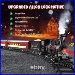 Upgraded USB Rechargeable Train Set with Luminous Carriages for Christmas Magic