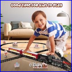 Upgraded USB Rechargeable Train Set with Luminous Carriages for Christmas Magic