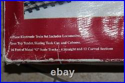 VINTAGE DILLARD'S TRIMMINGS CHRISTMAS ANIMATED ELECTRONIC TRAIN SET G SCALE Read
