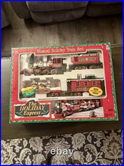 VTG Animated The Holiday Express-Musical Holiday Train Set 1996 WINTER BEARS NIB