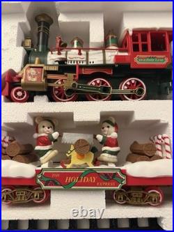 VTG Animated The Holiday Express-Musical Holiday Train Set 1996 WINTER BEARS NIB