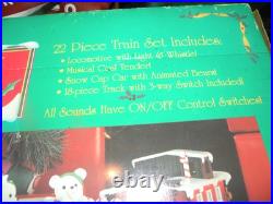 VTG Animated The Holiday Express-Musical Holiday Train Set 1996 WINTER BEARS NIB