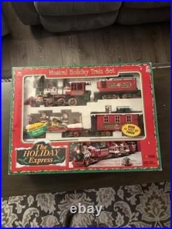 VTG Animated The Holiday Express-Musical Holiday Train Set 1996 WINTER BEARS NIB