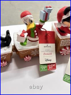 VTG Hallmark Disney Christmas Express Collectors Train Set of 5 with Tracks NWT