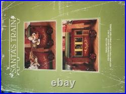 VTG Large Santa's Train Wooden Christmas 4 Piece Train Set From Costco Rare GC