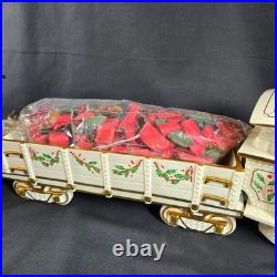 VTG Lenox Holiday Junction Train Set Engine Caboose Coal Car Christmas Porcelain VTG Lenox Holiday Junction Train Set Engine Caboose Coal Car Christmas Porcelain