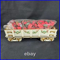 VTG Lenox Holiday Junction Train Set Engine Caboose Coal Car Christmas Porcelain