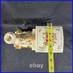 VTG Lenox Holiday Junction Train Set Engine Caboose Coal Car Christmas Porcelain