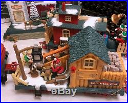 VTG New Bright The Holiday Express Animated Train Set No 387 Santa Xmas + 2 Cars