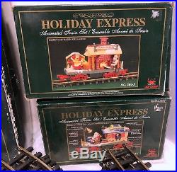 VTG New Bright The Holiday Express Animated Train Set No 387 Santa Xmas + 2 Cars