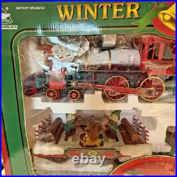 VTG Winter Belle Musical Holiday Train Set NEW New Bright Over 18 Ft. Of Track VTG Winter Belle Musical Holiday Train Set NEW New Bright Over 18 Ft. Of Track