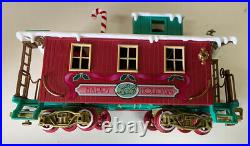 Vintage 1995 New Bright Musical Animated Christmas Logger Bears Express Train