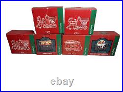 Vintage 1998 Christmas Train Home Town Express 26 Boxes Ceramic Train Set NIB