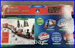 Vintage Blue Hat Holiday North Pole Junction Christmas Train Set