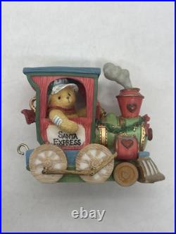 Vintage Cherished Teddies Christmas Santa Express Train Set & Accessories