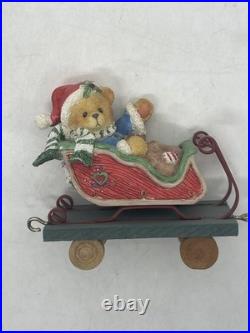 Vintage Cherished Teddies Christmas Santa Express Train Set & Accessories