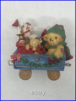 Vintage Cherished Teddies Christmas Santa Express Train Set & Accessories