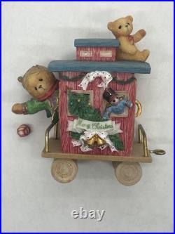 Vintage Cherished Teddies Christmas Santa Express Train Set & Accessories