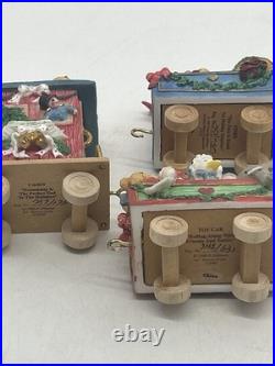 Vintage Cherished Teddies Christmas Santa Express Train Set & Accessories Vintage Cherished Teddies Christmas Santa Express Train Set & Accessories