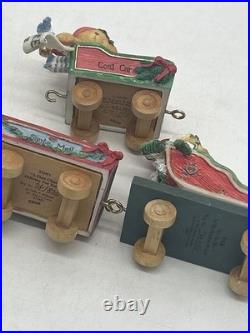 Vintage Cherished Teddies Christmas Santa Express Train Set & Accessories
