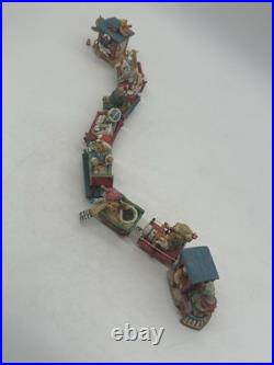 Vintage Cherished Teddies Christmas Santa Express Train Set & Accessories