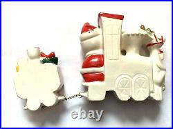 Vintage Commodore Christmas Santa 4 Piece Train Candle Set Japan in BOX