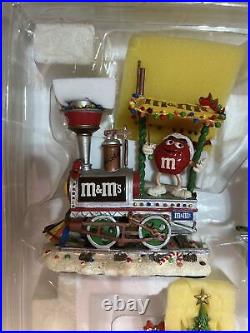 Vintage Danbury Mint The M&M's Christmas Train 5 Piece Christmas Train Set NIB