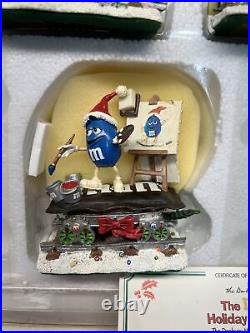 Vintage Danbury Mint The M&M's HOLIDAY EXPRESS 5 Piece Christmas Train Set NIB