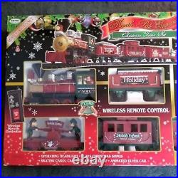 Vintage EZTec North Pole Express Train Set Musical Remote Control 46pc Christmas