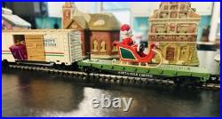 Vintage National Decorations Porcelain Christmas Village with Bachmann Train Set
