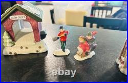 Vintage National Decorations Porcelain Christmas Village with Bachmann Train Set