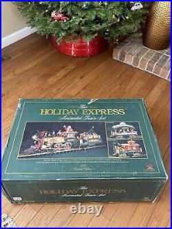 Vintage New Bright The HOLIDAY EXPRESS Animated Christmas Train Set #380 1996