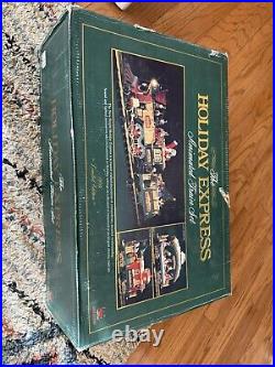 Vintage New Bright The HOLIDAY EXPRESS Animated Christmas Train Set #380 1996