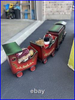 Vintage Santa's Train Christmas Train Set with Box