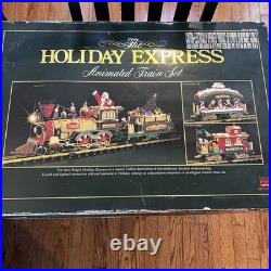 Vintage The HOLIDAY EXPRESS Animated Christmas Train Set #380 New Bright 1990s