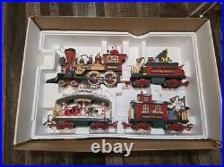 Vintage The HOLIDAY EXPRESS Animated Christmas Train Set #380 New Bright 1990s Vintage The HOLIDAY EXPRESS Animated Christmas Train Set #380 New Bright 1990s