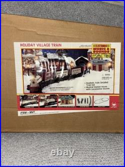 Vtg Bright Christmas Holiday Village Train Set Electronic Musical Sounds Sealed