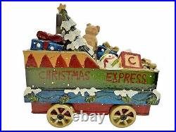 Vtg Classic Christmas Express Train Caboose Stocking Holders 4 pc Set! HTF