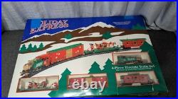 Vtg Holiday Express 4 Piece Electric Train Set Christmas