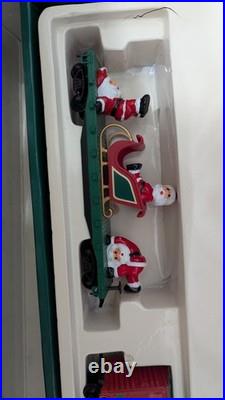 Vtg Holiday Express 4 Piece Electric Train Set Christmas
